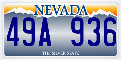 NV license plate 49A936