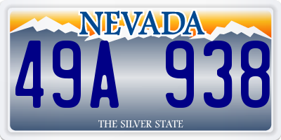 NV license plate 49A938