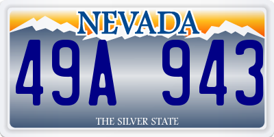 NV license plate 49A943