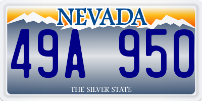 NV license plate 49A950