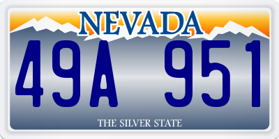 NV license plate 49A951
