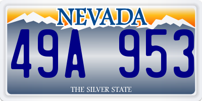 NV license plate 49A953