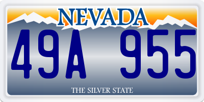 NV license plate 49A955