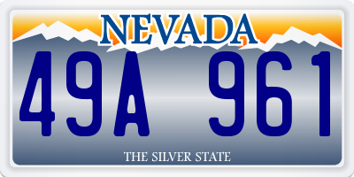 NV license plate 49A961