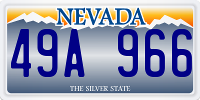 NV license plate 49A966