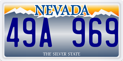 NV license plate 49A969