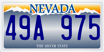 NV license plate 49A975