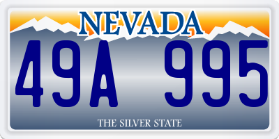 NV license plate 49A995