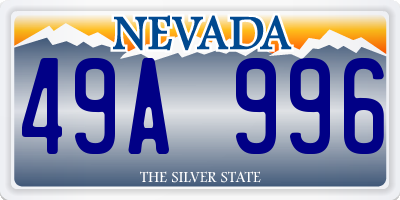 NV license plate 49A996