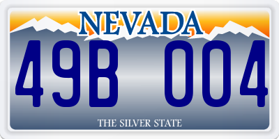 NV license plate 49B004