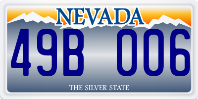 NV license plate 49B006