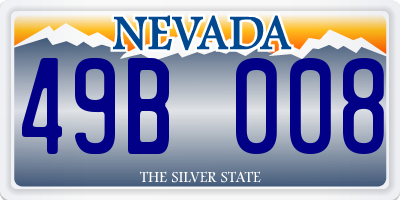 NV license plate 49B008