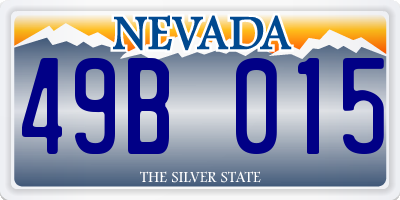 NV license plate 49B015