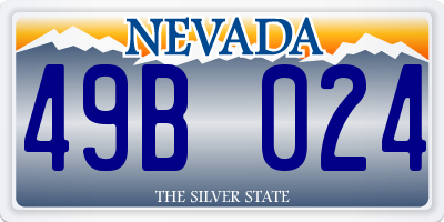 NV license plate 49B024