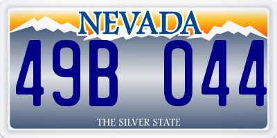 NV license plate 49B044