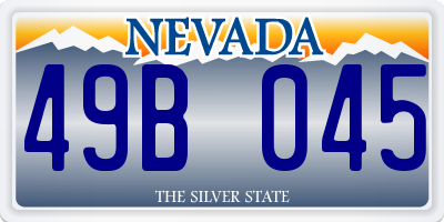 NV license plate 49B045