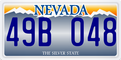 NV license plate 49B048
