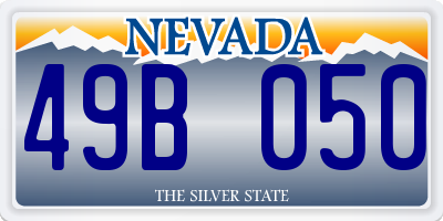 NV license plate 49B050