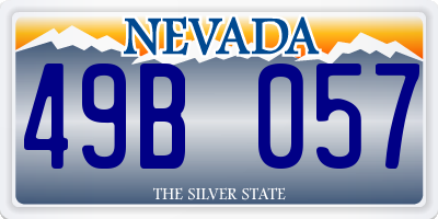 NV license plate 49B057