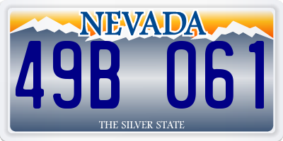 NV license plate 49B061