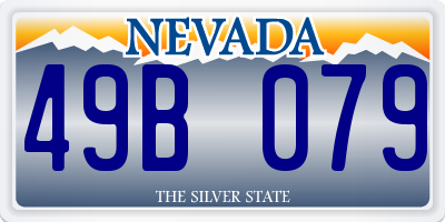 NV license plate 49B079