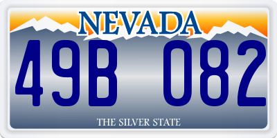 NV license plate 49B082