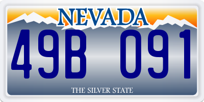 NV license plate 49B091