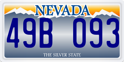 NV license plate 49B093