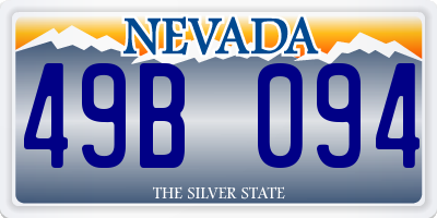 NV license plate 49B094