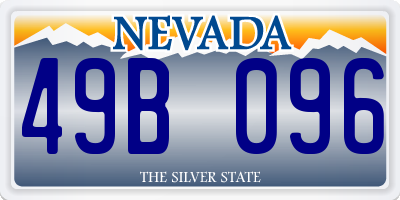 NV license plate 49B096