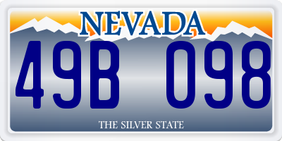 NV license plate 49B098