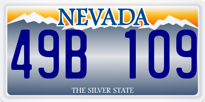 NV license plate 49B109