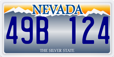 NV license plate 49B124