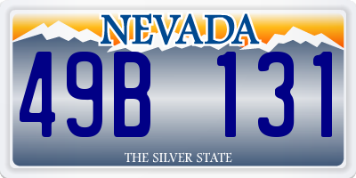 NV license plate 49B131