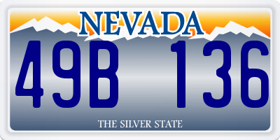 NV license plate 49B136