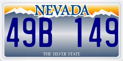NV license plate 49B149
