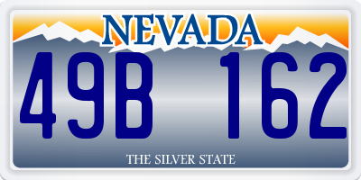 NV license plate 49B162