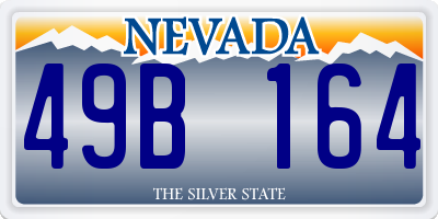 NV license plate 49B164