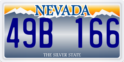 NV license plate 49B166