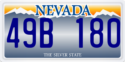 NV license plate 49B180