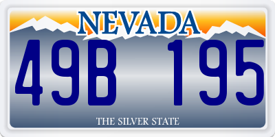 NV license plate 49B195