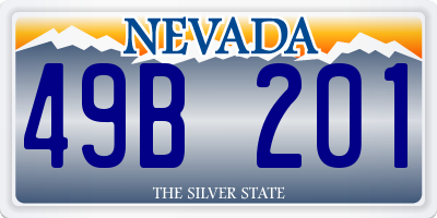 NV license plate 49B201