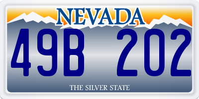 NV license plate 49B202