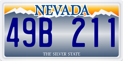 NV license plate 49B211
