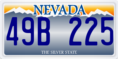 NV license plate 49B225