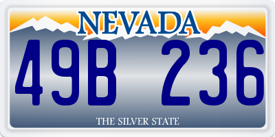 NV license plate 49B236