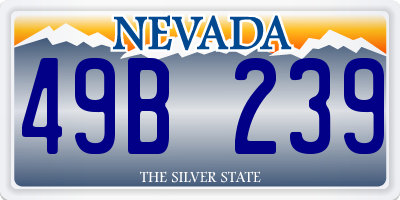 NV license plate 49B239