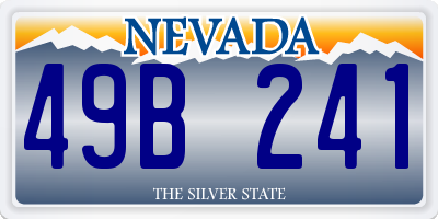NV license plate 49B241