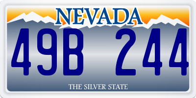 NV license plate 49B244