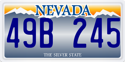 NV license plate 49B245